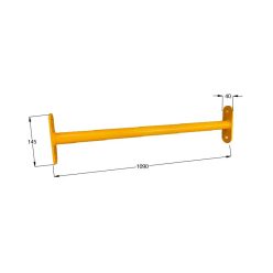 Powder-coated metal pull-up bar 1090 mm