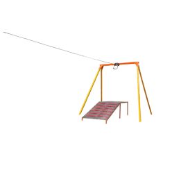 Fém drótkötélpálya dobogóval