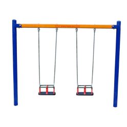 Kétszemélyes fém hintaállvány bébihintával
