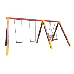 Double Swing with Flat Seat and Parent-Child Swing
