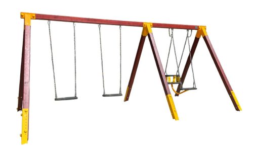 Double Swing with Flat Seat and Parent-Child Swing