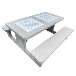 Kültéri Beton Sakkasztal – Dupla Játéktérrel